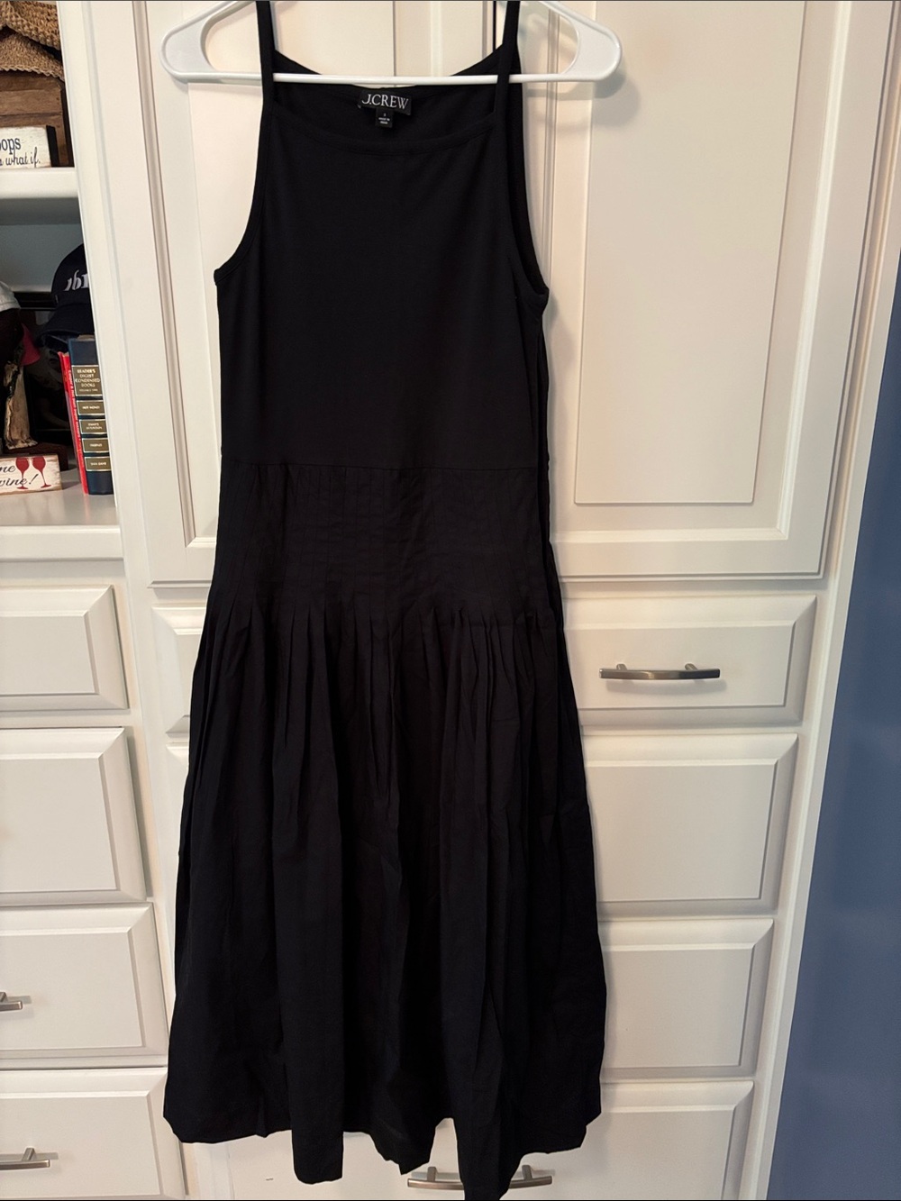 J. Crew Classic Black Midi Dress size Small. Excellent Shape EUC